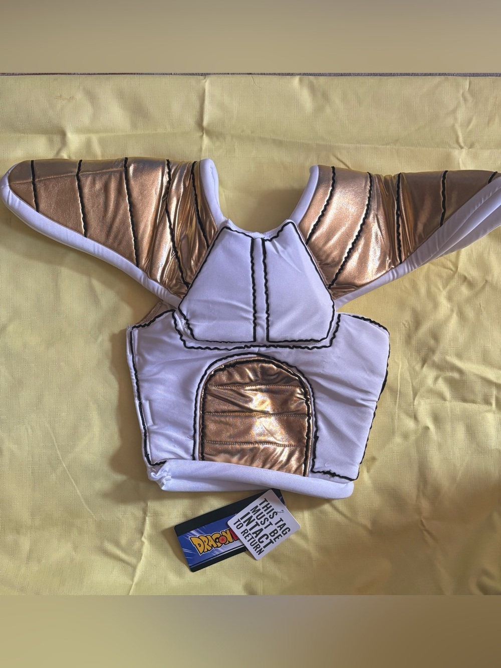 Dragon Ball Kids Superhero Armor Vest - White & Gold